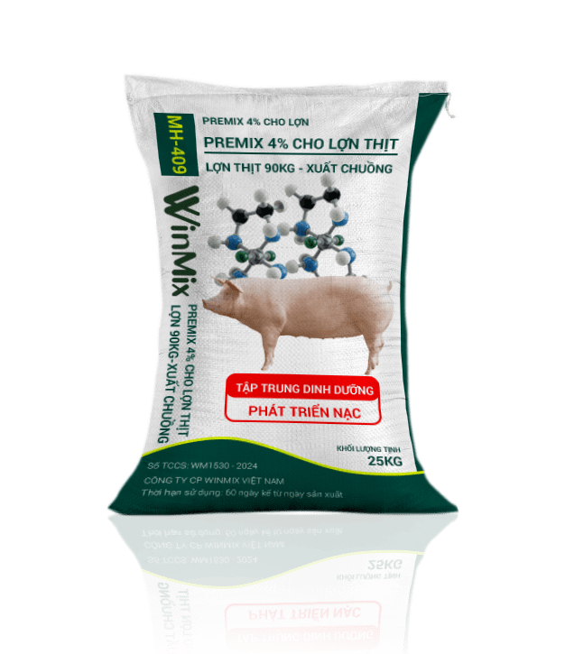 Premix cho heo 90kg-xuất chuồng premix 4% WinMix