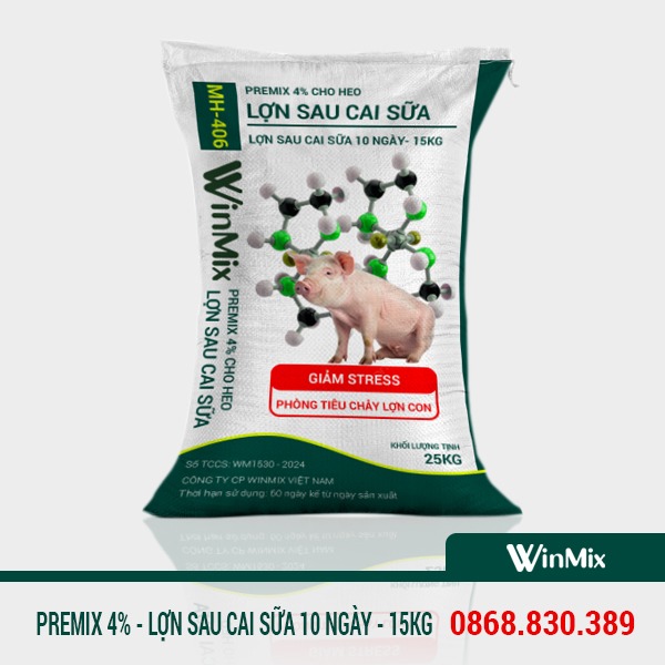 premix cho heo sau cai sữa 10 ngày - 15kg